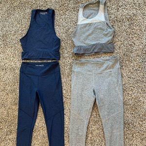 Outdoor voices tricolor workout set